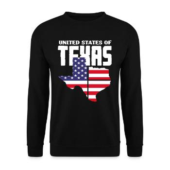 Proud Texan Texas - Unisex Sweatshirt - black - Front - Alina (178cm) & Michal (187cm)