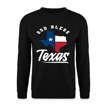 God Schütze Texas - Unisex Pullover - Schwarz - Vorne - Alina (178cm) & Michal (187cm)