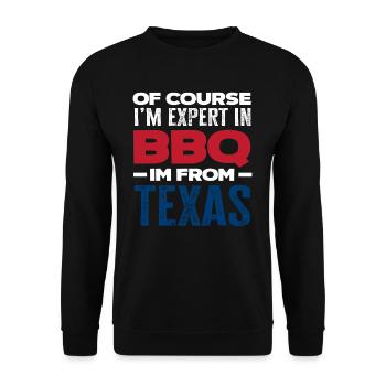 Texas Grilling Texans - Unisex Sweatshirt - black - Front - Alina (178cm) & Michal (187cm)