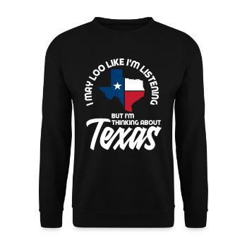 Fierté de l’État du Texas - Sweat-shirt Unisexe - noir - Devant - Alina (178cm) & Michal (187cm)
