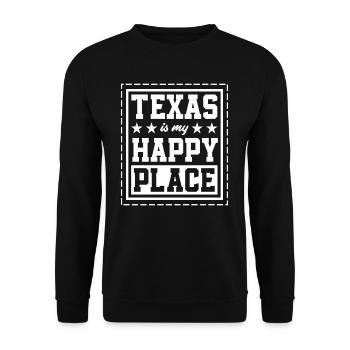 Texas Lieblingsplatz - Unisex Pullover - Schwarz - Vorne - Alina (178cm) & Michal (187cm)