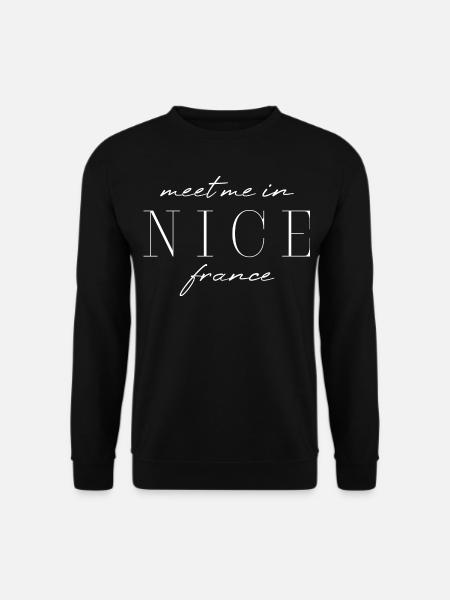 Nice, France Style Design T-Shirt - Unisex Sweatshirt - black