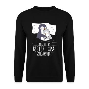 Chemise de sommeil officielle de grand-père pour grand-père - Sweat-shirt Unisexe - noir - Devant - Alina (178cm) & Michal (187cm)