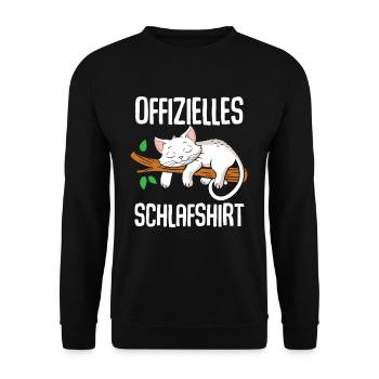 Chemise de nuit officielle pour chat - Sweat-shirt Unisexe - noir - Devant - Alina (178cm) & Michal (187cm)