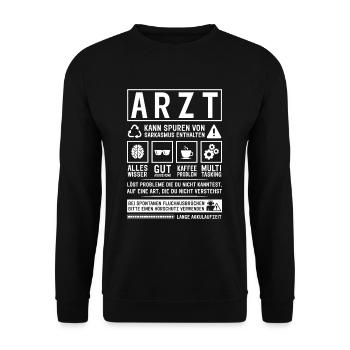 May contain traces of sarcasm - Unisex Sweatshirt - black - Front - Alina (178cm) & Michal (187cm)