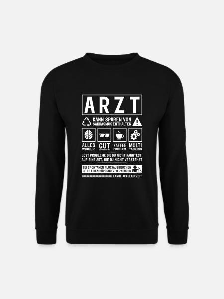 Kann Spuren von Sarkasmus enthalten - Unisex Pullover - Schwarz