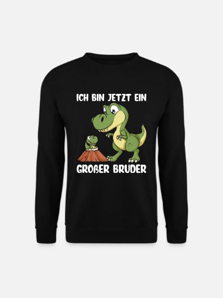 Ich bin jetzt ein großer Bruder Dino - Unisex Pullover - Schwarz