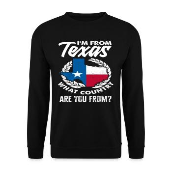 Texas Origin Texans - Unisex Sweatshirt - black - Front - Alina (178cm) & Michal (187cm)