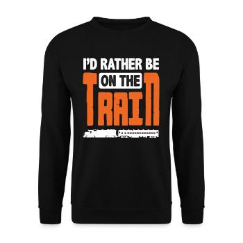 Train Trains Hobby Train Spotter Conduite de train - Sweat-shirt Unisexe - noir - Devant - Alina (178cm) & Michal (187cm)