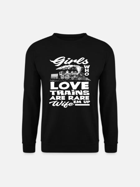 Filles Femmes Train Trains Hobby Train Spotter - Sweat-shirt Unisexe - noir