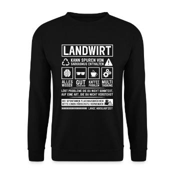 May contain traces of sarcasm - Unisex Sweatshirt - black - Front - Alina (178cm) & Michal (187cm)