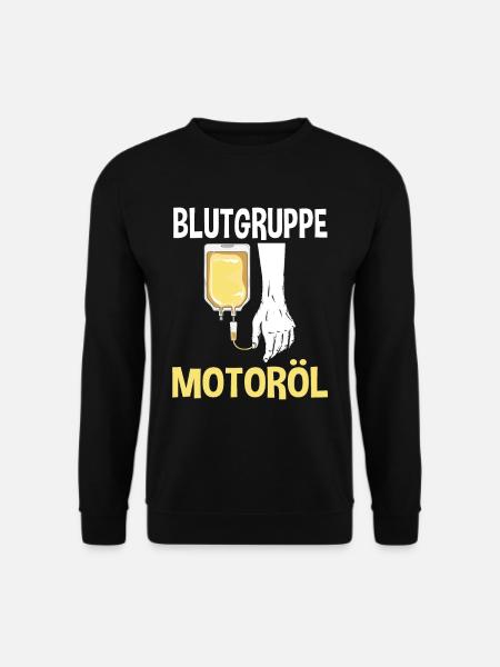 Blutgruppe Motoröl - Unisex Pullover - Schwarz