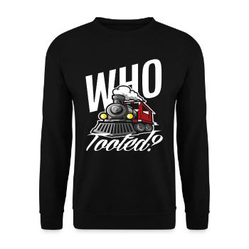 Funny Train Driver Train Trains - Unisex Sweatshirt - black - Front - Alina (178cm) & Michal (187cm)