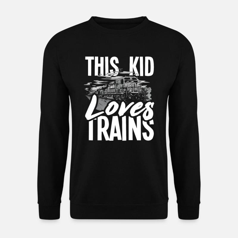 Junge Mädchen Kinder Zug Züge Hobby - Unisex Pullover - Schwarz