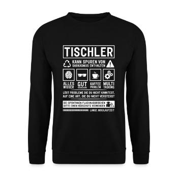 May contain traces of sarcasm - Unisex Sweatshirt - black - Front - Alina (178cm) & Michal (187cm)