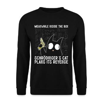 Pendant ce temps, à l’intérieur de la boîte Schrödinger Cat - Sweat-shirt Unisexe - noir - Devant - Alina (178cm) & Michal (187cm)
