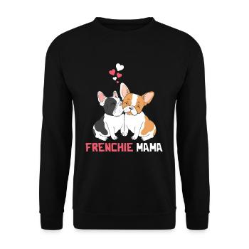Best French Bulldog Mom - Unisex Sweatshirt - black - Front - Alina (178cm) & Michal (187cm)