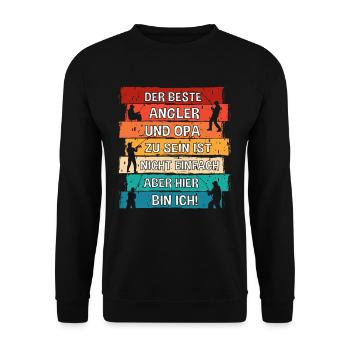 Être le meilleur pêcheur et le meilleur grand-père n’est pas facile - Sweat-shirt Unisexe - noir - Devant - Alina (178cm) & Michal (187cm)