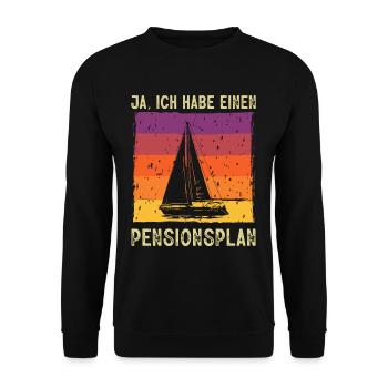 Régime de retraite Voile Régime de retraite Pension de retraite marin - Sweat-shirt Unisexe - noir - Devant - Alina (178cm) & Michal (187cm)