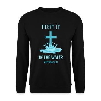 Christian Baptism Bible Verse Psalm Prayer - Unisex Sweatshirt - black - Front - Alina (178cm) & Michal (187cm)