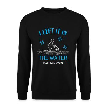 Christiche Baptism Bible Verse Baptism Gift - Unisex Sweatshirt - black - Front - Alina (178cm) & Michal (187cm)