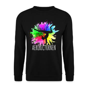 Gymnaste Gymnastique Club de gymnastique Gymnastique aérobique - Sweat-shirt Unisexe - noir - Devant - Alina (178cm) & Michal (187cm)