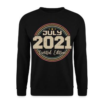 2021 Birthday July 2021 Gift July 2021 - Unisex Sweatshirt - black - Front - Alina (178cm) & Michal (187cm)