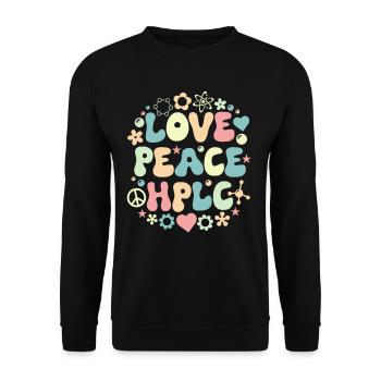 HPLC Love Retro Vintage Liquid Chromatography - Unisex Sweatshirt - black - Front - Alina (178cm) & Michal (187cm)