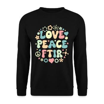 FTIR Love Fourier Spectroscopy Retro Vintage - Unisex Sweatshirt - black - Front - Alina (178cm) & Michal (187cm)