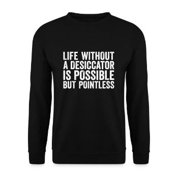 Dessiccateur La durée de vie de l’appareil de laboratoire est possible - Sweat-shirt Unisexe - noir - Devant - Alina (178cm) & Michal (187cm)