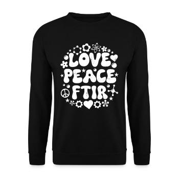 Fourier Spectroscopy FTIR Love Vintage - Unisex Sweatshirt - black - Front - Alina (178cm) & Michal (187cm)