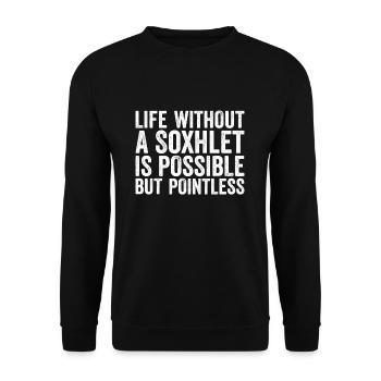 La durée de vie de l’équipement de laboratoire de l’extracteur Soxhlet est possible - Sweat-shirt Unisexe - noir - Devant - Alina (178cm) & Michal (187cm)