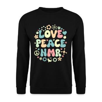 Nuclear Magnetic Resonance Spectroscopy Love Retro - Unisex Sweatshirt - black - Front - Alina (178cm) & Michal (187cm)