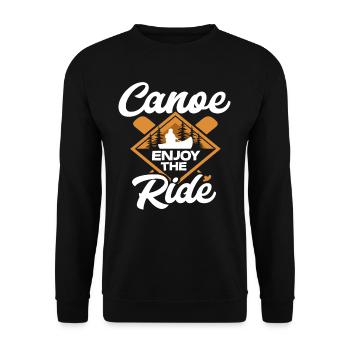 Canoe Sport Hobby Boat Water - Unisex Sweatshirt - black - Front - Alina (178cm) & Michal (187cm)