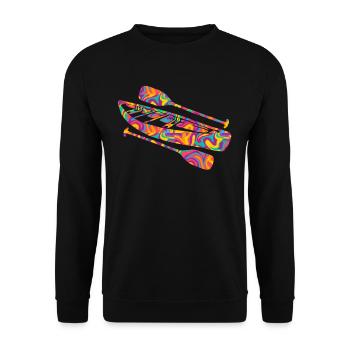 Canoe - Unisex Sweatshirt - black - Front - Alina (178cm) & Michal (187cm)