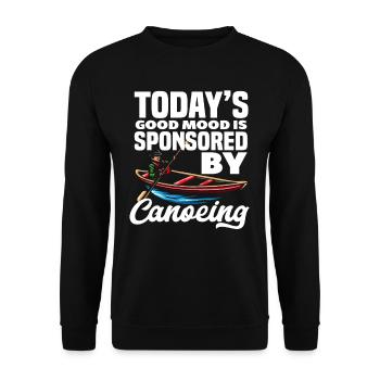 Canoe Happy Sport Paddle Boat - Unisex Sweatshirt - black - Front - Alina (178cm) & Michal (187cm)