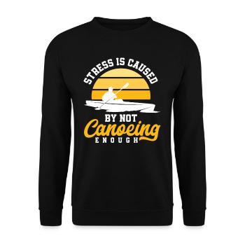 Retro Canoe Lover Gift - Unisex Sweatshirt - black - Front - Alina (178cm) & Michal (187cm)