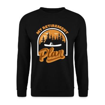 My Canoe Retirement Plan - Unisex Sweatshirt - black - Front - Alina (178cm) & Michal (187cm)