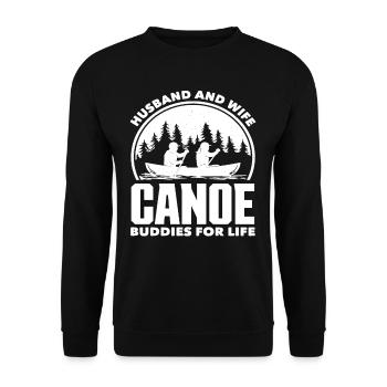 Wife Husband Canoeist Canoe - Unisex Sweatshirt - black - Front - Alina (178cm) & Michal (187cm)