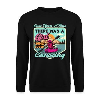 Girl That Canoe Loves Canoe - Unisex Sweatshirt - black - Front - Alina (178cm) & Michal (187cm)