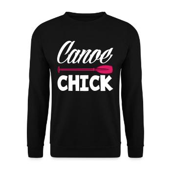 Canoe Woman Girl Women - Unisex Sweatshirt - black - Front - Alina (178cm) & Michal (187cm)