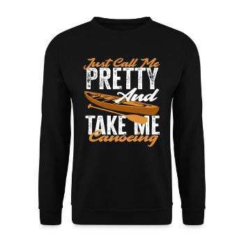 Idée cadeau canoë-kayak pédalo - Sweat-shirt Unisexe - noir - Devant - Alina (178cm) & Michal (187cm)