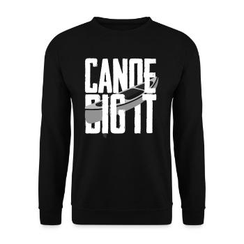 Canoe Water Sports Rowing Paddle - Unisex Sweatshirt - black - Front - Alina (178cm) & Michal (187cm)