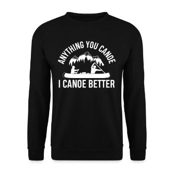 Canoe Word Game - Unisex Sweatshirt - black - Front - Alina (178cm) & Michal (187cm)