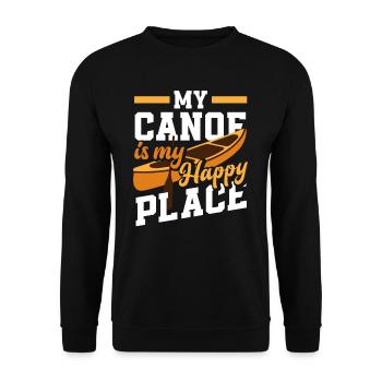 Canoe Hobby Canoeist Gift - Unisex Sweatshirt - black - Front - Alina (178cm) & Michal (187cm)