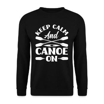 Canoe Hobby Sportsman Water - Unisex Sweatshirt - black - Front - Alina (178cm) & Michal (187cm)