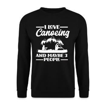 Dear Canoe Canoeists - Unisex Sweatshirt - black - Front - Alina (178cm) & Michal (187cm)