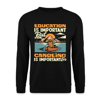 Canoë éducatif - Sweat-shirt Unisexe - noir - Devant - Alina (178cm) & Michal (187cm)