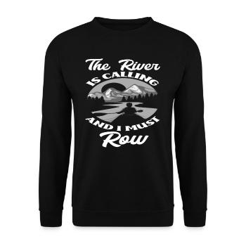 Canoë de rivière canoë - Sweat-shirt Unisexe - noir - Devant - Alina (178cm) & Michal (187cm)