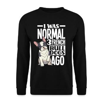 Funny French Bulldog Owner - Unisex Sweatshirt - black - Front - Alina (178cm) & Michal (187cm)